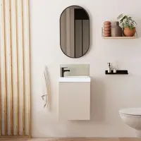 MOB-IN Meuble lave-mains LISA + miroir ovale