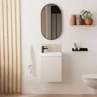 MOB-IN Meuble lave-mains LISA + miroir ovale