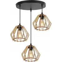 Light11 HOME Suspension moderne en bois avec éclairage LED