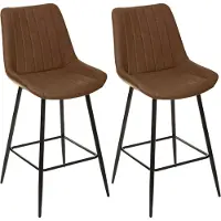 Zesso Eazy Living Tabouret de bar Thelma Cognac - 2 pièces
