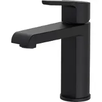 MOB-IN Robinet de salle de bain mitigeur bec bas noir H16cm NETO