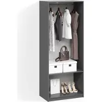 Livinity Armoire à vêtements Trento Anthracite , Model 58972