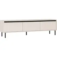 AX Living Meuble TV bas Bodrum Meuble TV 3 tiroirs 178 cm Beige sable