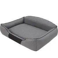 Stanis³aw Jurga Lit pour chien "Royal" -110x85cm- avec dos haut, rembourrage doux | Pillowprim
