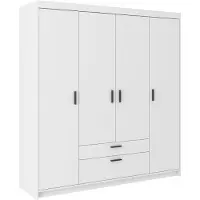 AX Living Armoire à tiroirs Penderie blanche Armoire Storicos 4P 176,3 cm