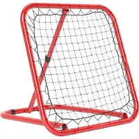 Fortuna Lai Rebounder pour football, pliable Rebounder pour football 63 x 63 cm Réglable But de football Kicker pour baseball Basket-ball, métal, rouge