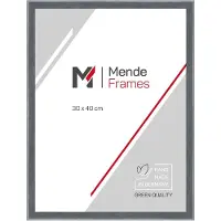 MendeFrames Cadre Photo Bois Gris 20x40 cm Verre Artistique H080