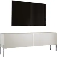 3Xeliving Meuble TV : Structure en cachemire sur pieds chromés, dimensions 140 x 52 x 32 cm