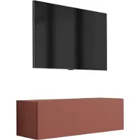3Xeliving Meuble TV : Rouge brique, 100 x 34 x 32 cm