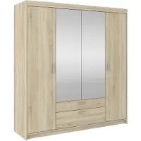 AX Living Armoire Storicos avec miroir chene Sonoma 4P 176,3 cm
