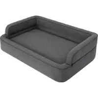 Stanis³aw Jurga Lit pour chiens, meubles pour animaux, lit pour chats, housse amovible, corbeille pour chiens, coussin pour chiens, couchage pour chiens, canapé pour chiens, graphite, XL : 96x62 cm