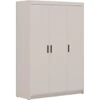 AX Living Storicos 3P Armoire 3 portes Beige 133 cm de largeur, moderne