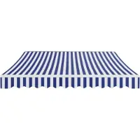 Happyment MVPower Toiture solaire de terrasse àmanuelle - Avec cadre de montage - Store banne - Protection UV50+ - Balcon & Jardin - Tissu polyester - Bleu - 300x250cm