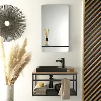 MOB-IN Ensemble lave-mains WILO grande largeur avec miroir 60cm