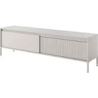 3Xeliving Meuble TV : deux portes, couleur : cachemire, largeur : 187,1 cm