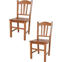 STOCK LINE t m c s Tommychairs - Lot de 2 chaises SILVANA pour la cuisine et la salle à manger, structure robuste en bois de hêtre, couleur cerisier laqué et assise en bois