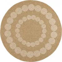 Un Amour De Tapis Tapis Kilim rond tissé pour l'extérieur, JUTE ART 8