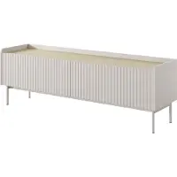 3Xeliving Meuble TV : deux portes, couleur : cachemire, largeur : 153 cm
