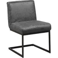 Happyment Chaise de salle à manger Pilino - Chaise de cuisine - Rembourrée - Pieds en métal - Revêtement en microfibre - Salon & salle à manger