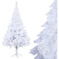 JOIEYOU Arbre de Noël 210cm PVC Sapin de Noël artificiel Arbre de Noël artificiel avec pied pliant, Arbre de décoration de Noël pour la maison Bureau Commerces, Blanc