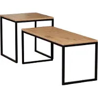 FURNLUX Table basse Tony Orange 50cm / Couleur principale : Beige / Dimensions : 50 x 50 x 50 cm