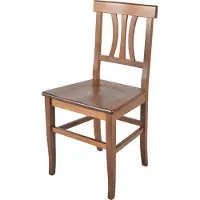 STOCK LINE t m c s Tommychairs - Chaise ARTEMISIA pour la cuisine et la salle à manger, structure robuste en hêtre laqué de couleur brun noyer et assise en bois