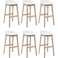 MOB-IN Lot de tabourets de bar en bois 65cm RIVA