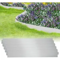 Jayseuw Bordure de pelouse en métal Bordure de parterre Bordure de tonte Palisade Bordure de parterre 100x15cm 10m