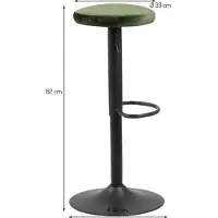 Zesso Smuk Tabouret de bar en velours Hayes vert - 2 pièces