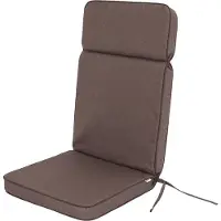 Hobbygarden Coussin de chaise à haut dossier Chaise de jardin Base HL Coussin d'assise, Coussin confortable, Coussin de jardin Coussin chaise Sesel Chaise de jardin - Eliza - 119 x 49 x 5 cm - Marron