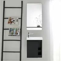MOB-IN Ensemble lave-mains HAMPTON avec rangement latéral et miroir tablette