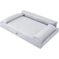 TexCorp Lit pour chien "CHAMPION" ( 120 x 77 cm ) lit robuste en velours pour animaux domestiques avec housse amovible, lavable & confortable | Doggy