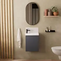 MOB-IN Meuble lave-mains LISA + miroir ovale