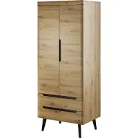 Minio Armoire 80 cm BODO Artisan chêne