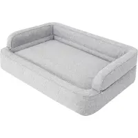 Stanis³aw Jurga Lit pour chien, Meuble pour animaux, Lit pour chat, Housse amovible, Panier pour chien, Coussin pour chien, Chaise longue pour chien, Couchage, Sofa pour chien, Cendre, L : 78x47 cm