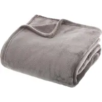 Zesso Eazy Living Couverture en flanelle 180 cm x 230 cm gris