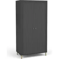 Minio , armoire "ASSO 1", armoire à portes battantes, 97 cm, or / noir