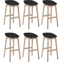 MOB-IN Lot de tabourets de bar en bois 65cm RIVA