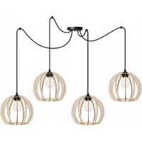 Light11 HOME Suspension moderne en bois avec éclairage LED