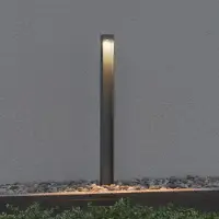 Doporro Lampe LED sur Pied Extérieure 5W avec LED Lampe Jardin Étanche IP65 3000K Light Extérieure Gris 6x6x80cm Design BaldersLights