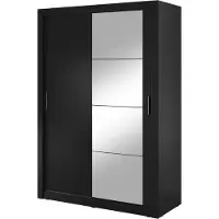 MINIO go for it , Armoire, porte coulissante, "ARTI 4", 150cm, noir couleur