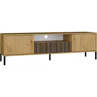 3Xeliving Meuble TV, Chêne Artisan, 164 x 47 x 40 cm
