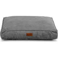 POOM Lit pour chien High Cloud - Lit exclusif pour chien en tissu de haute qualité, coussin pour chien durable pour un confort maximal (L-90x70, gris clair)