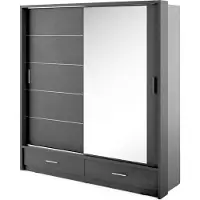 MINIO go for it , Armoire, Armoire à portes coulissantes, "ARTI 5", 200cm, noir couleur