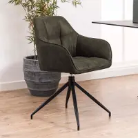 Zesso Smuk Chaise de salle à manger pivotante Zola Vert