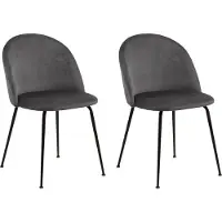 Zesso Smuk Chaise de salle à manger Calix Gris - 2 pièces