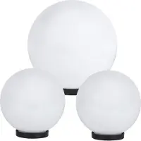 H4L Lampe boule set de 3 Ø 30/20/20 cm opale blanc E27 sans câble de raccordement