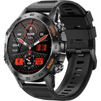 Douself K52 Smartwatch, montre de sport, écran tactile IPS de 1,39 pouce, tracker fitness, Bluetooth 5.0, avec fréquence cardiaque, sommeil, santé, sport, etc., noir