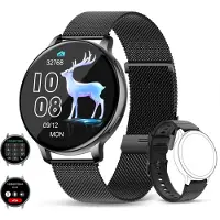 Mc star Smartwatch hommes Bluetooth Voice Calling fréquence cardiaque moniteur de santé 1,39 pouces grand écran mode sport IP67 étanche femmes Smartwatch