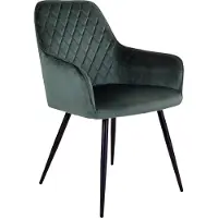 Zesso House Collection Chaise de salle à manger en velours Floki Vert